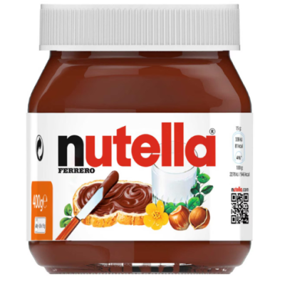Buy onlineNutella | Spread | With hazelnuts 400 gr from FERRERO