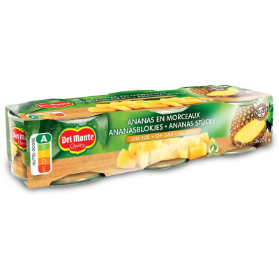Buy onlineDel Monte | Pineapple | Pieces | Au jus 3 x 137 gr from DEL MONTE