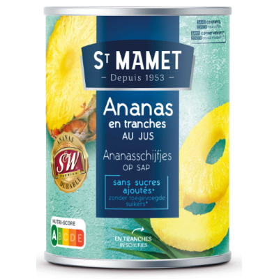 Buy onlineSaint-Mamet | Pineapple | Slices | Juice 345g from ST MANET