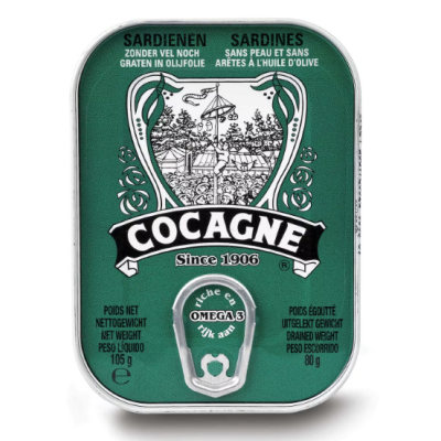 Buy onlineCocagne | Sardines | Olive oil | Without skin/bones 105 g from COCAGNE