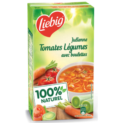 Buy onlineLiebig | DeliSoup' | Soup | Julienne | Tomato-Vegetables-Dumplings 1 l from LIEBIG