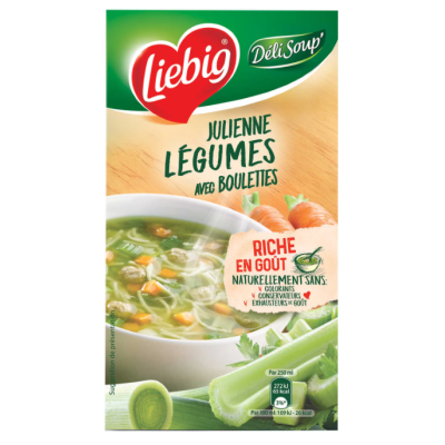Buy onlineLiebig | DeliSoup' | Soup | Julienne | Vegetable-Dumplings 1 l from LIEBIG