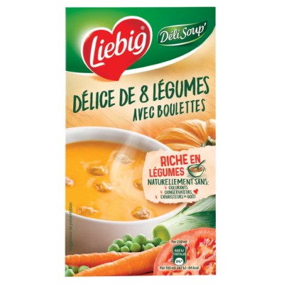 Buy onlineLiebig | DeliSoup' | Soup | Délice 8 vegetables-Meatballs 1 l from LIEBIG
