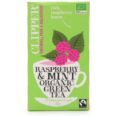 Buy onlineClipper | Tea | Green | Raspberry & Mint | Organic 20 x 1.75g from CLIPPER