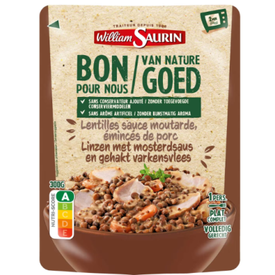Buy onlineWilliam Saurin | Lentils & Pork| Prepared Meal | 300g from WILLIAM SAURIN
