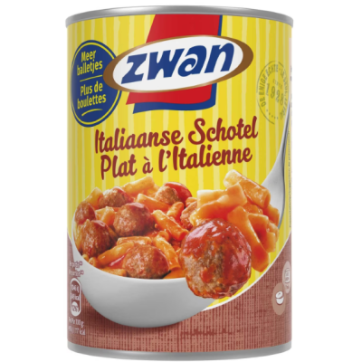 Buy onlineZwan | Italian dish | Macaroni meatballs | tomato sauce 425 g from ZWAN