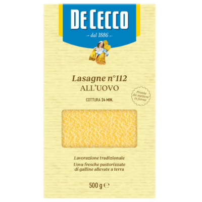 Buy onlineDe Cecco | Pasta | Lasagna | eggs 500 g from DE CECCO