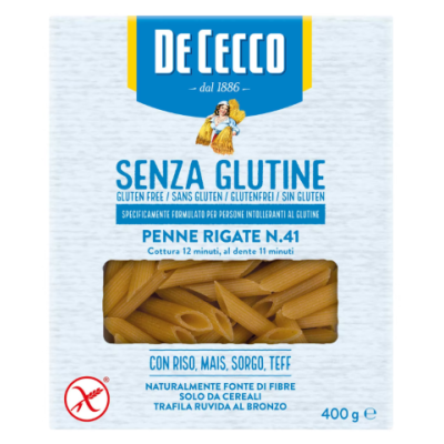 Buy onlineDe Cecco | Pasta | Penne Rigate | Gluten Free 400g from DE CECCO