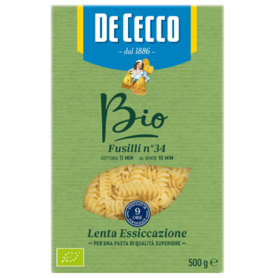 Buy onlineDe Cecco | Organic | Pasta | Fusilli | Organic 500g from DE CECCO