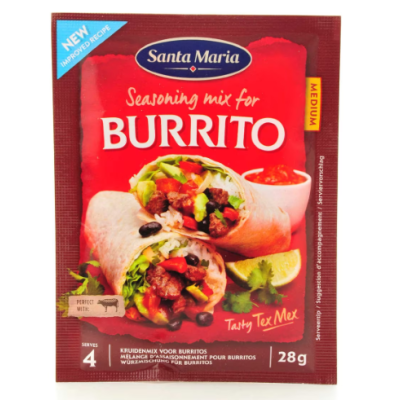 Buy onlineSanta Maria | Burritos | Seasoning Mix 28g from SANTA MARIA