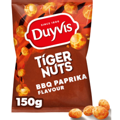 Buy onlineDuyvis | Crac a Nut | Tiger BBQ Paprika | Nuts | Peanuts | 150g from DUYVIS