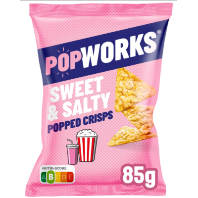 Buy onlinePopworks | Sweet & Salty | Corn | Crisps | 85g from POPWORKS