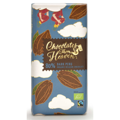 Buy onlineChocolates From Heaven | Chocolate | Black | 80% | Organic | Fairtrade 100g from Chocolates From Heaven